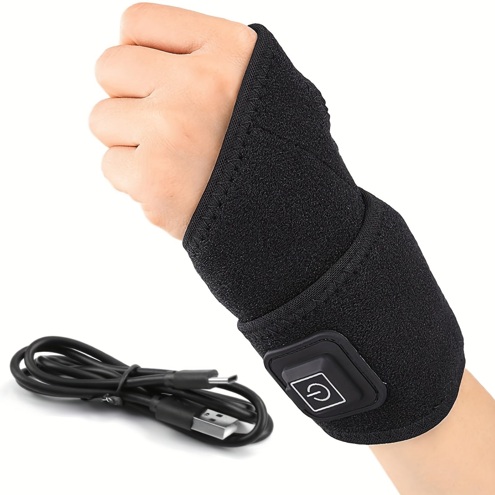 USB Heating Wrist Strap Velvet Lining 3 Level Adjustment