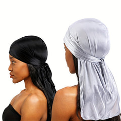 Faux Silk Ribbon Pirate Hat & Headcloth Set - 2 Pieces