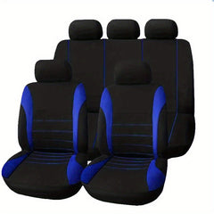 Universal Car Seat Cover Set 9pcs Front Back Headrest Cover