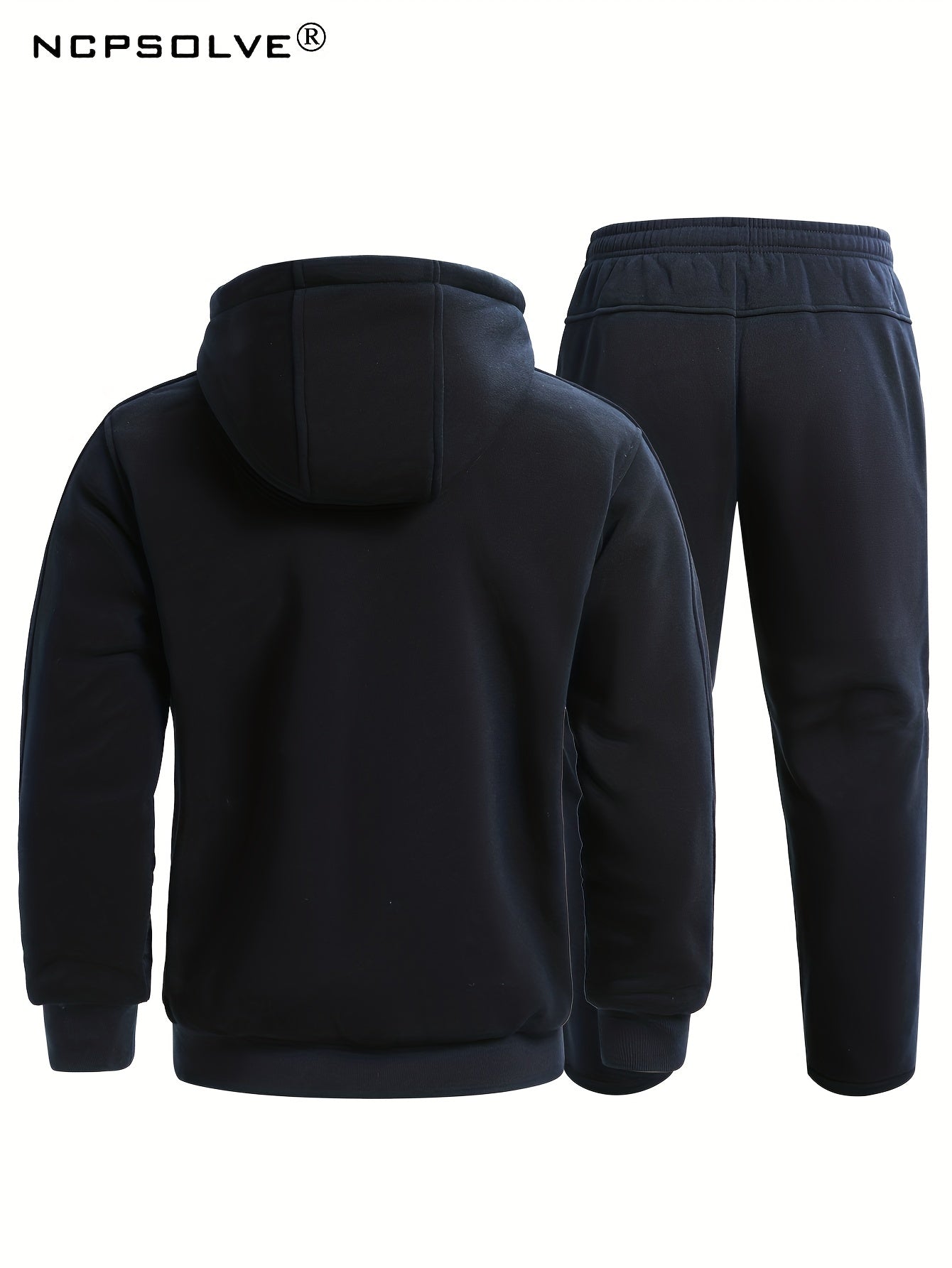 Men's Zip Up Warm Jacket and Drawstring Pants