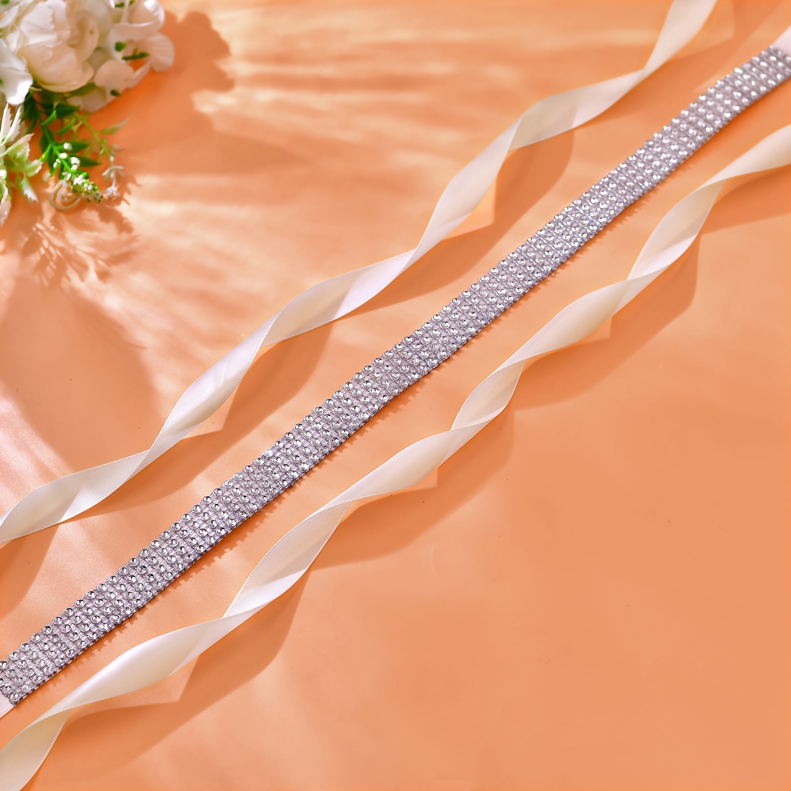 Adjustable Acrylic Rhinestone Bridal Sash Wedding Belt