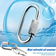 4pcs Stainless Steel Carabiner 2 54 20 32 Cm D Shaped Metal Buckle Keychain