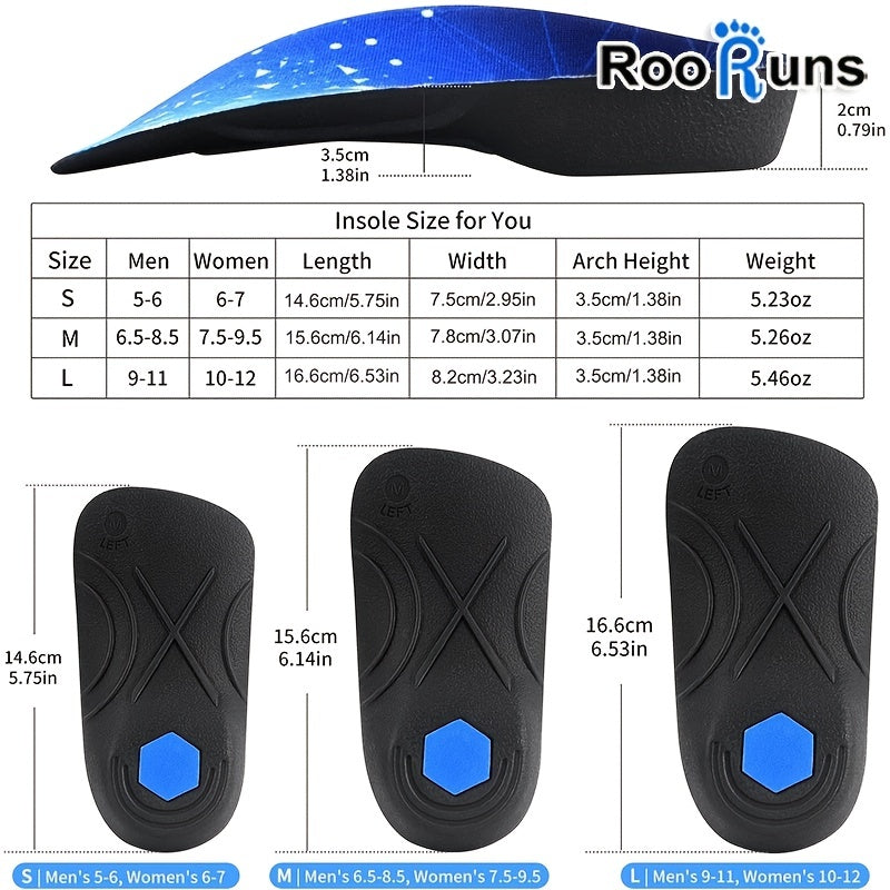 Plantar Fasciitis Support Insoles for Women and Men