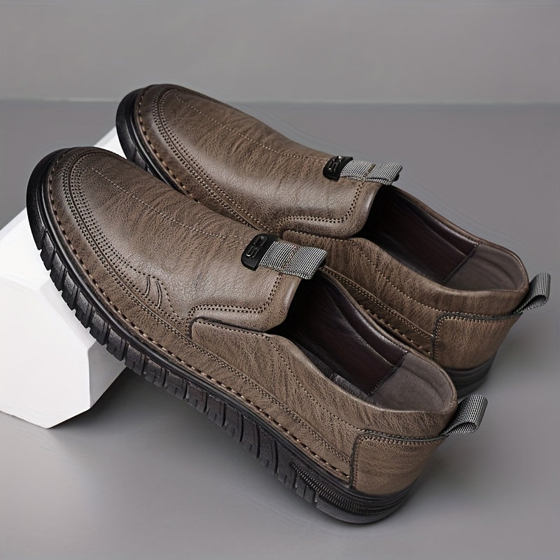 Men's Comfy Non slip PU Leather Loafer Shoes