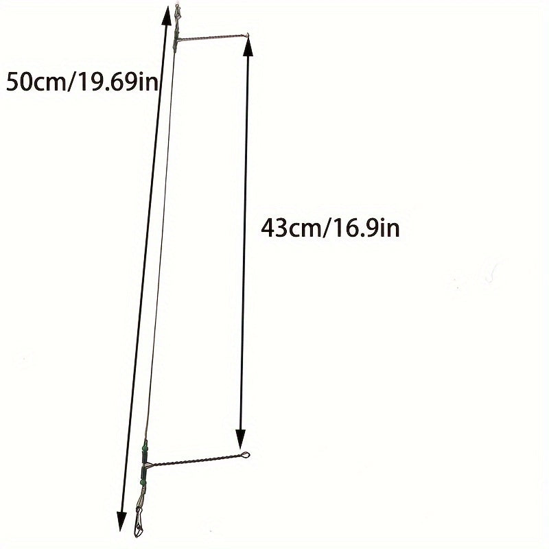 5pcs Steel Wire Anti-tangle Fishing Hook Connector