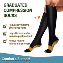 8pairs Compression Sock For Men Women 15-20mmhg Knee High Stocking