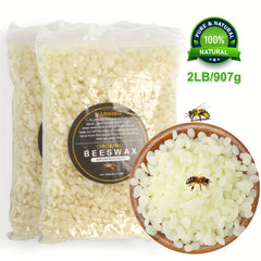 100% Pure Beeswax Pellets 2LB Natural Bees Wax Pastilles Triple Filtered