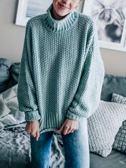Casual Sweater Women's Turtleneck Knitted Jumper