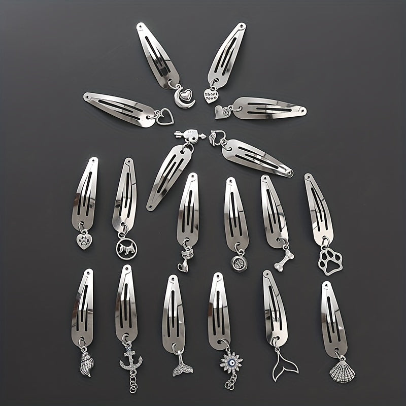 6PCS Creative Hair Clip Set Halloween Theme Non Slip Hair Accessories