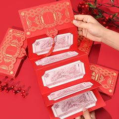 Ziyi Bronzing Folding Red Packet Red Envelope Lucky Money Pocket
