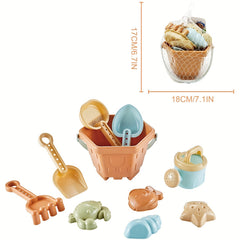 Weiff Beach Sand Toys for Toddlers 10 Piece Set Eco Friendly Plastic