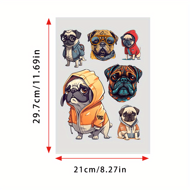 6 Pcs DIY Heat Transfer Patches for Clothing & Jeans