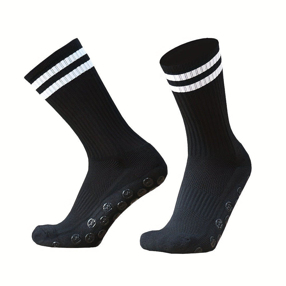 Men's Soccer Socks Non-slip Thickened Grip Crew Socks