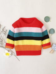 Rainbow Knitted Sweater for Winter Days
