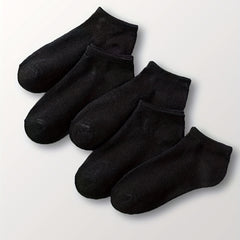 10 Pairs Solid Socks Low Cut Ankle Socks Women's Stockings