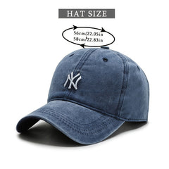 Vintage Embroidered Football Baseball Cap Unisex Denim Hat