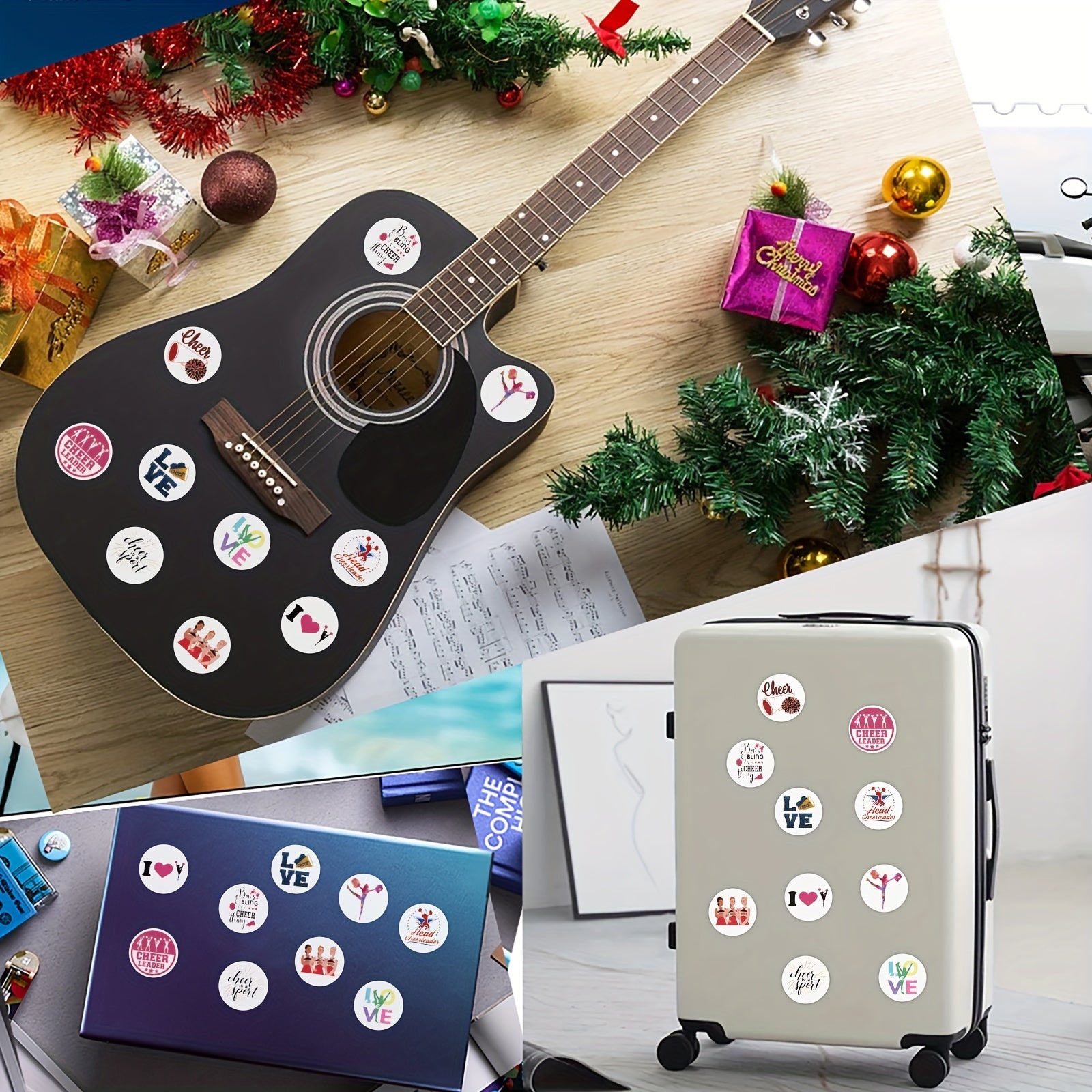 500pcs Colorful Cheer Waterproof Stickers for Scrapbook Journal