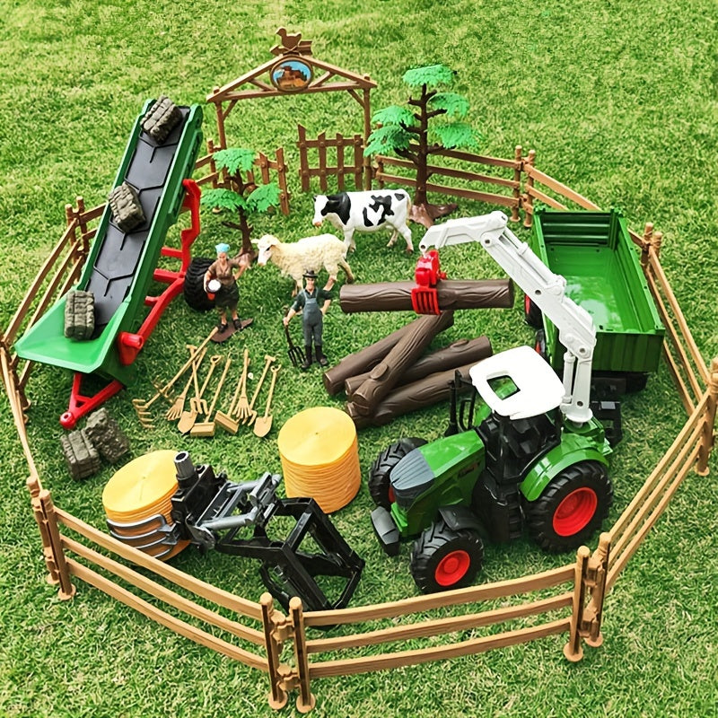 Farm Tractor Toy Truck Sliding Model Car Trailer Part DIY Accessory