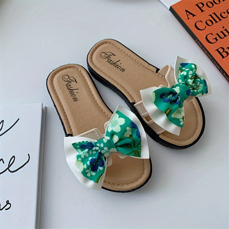 Girl's Bowknot Slippers Sweet Sandals