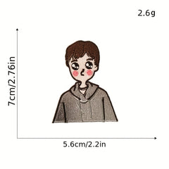 8pcs Cartoon Couples Iron On Patches Sew On Embroidered Applique Repair Patch