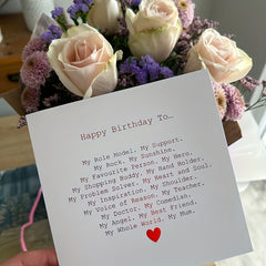 Mum Birthday Card Special Mum Poem Birthday Card