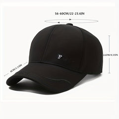 Unisex Adjustable Casual Baseball Cap with Letter Embroidery