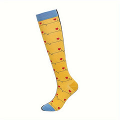 Men's Compression Knee High Sport Socks - Sweat Absorbing Breathable Socks