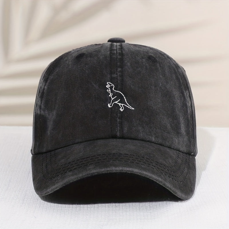 Kids Dino Embroidery Baseball Cap Sunshade Hat