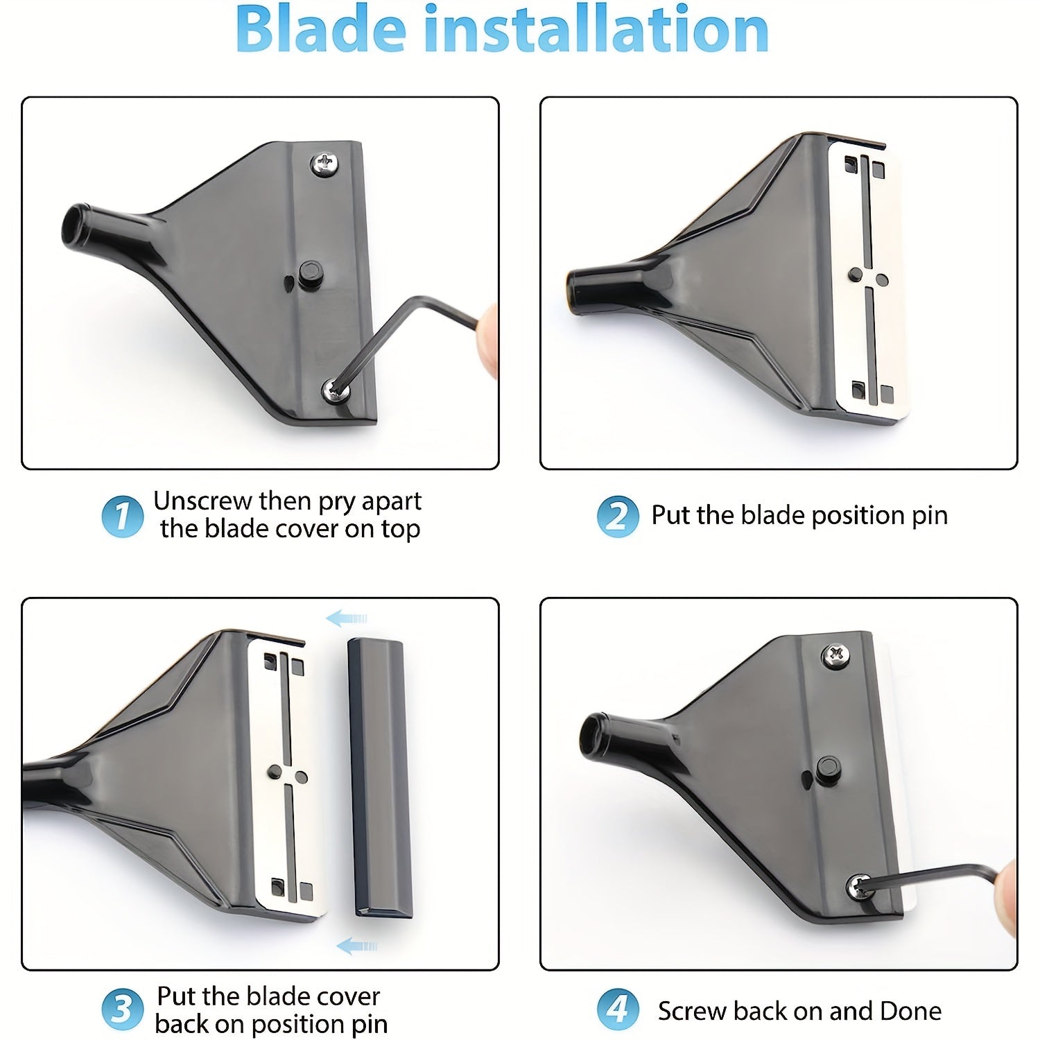 Algae Scraper For Glass Aquarium - 10 Replaceable Blades
