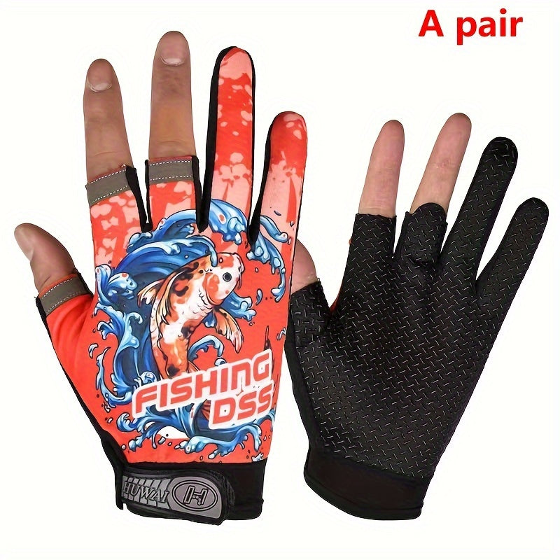 Breathable Fingerless Fishing Gloves for Spring & Summer Fishing