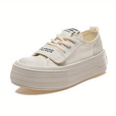 Women's Thick Bottom Sport Shoes Lace Up Board Shoes