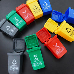 Mini Garbage Can Decorations - Trash and Car Set