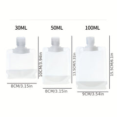 5pcs Makeup Packing Bags Travel Size Refillable Squeeze Pouch