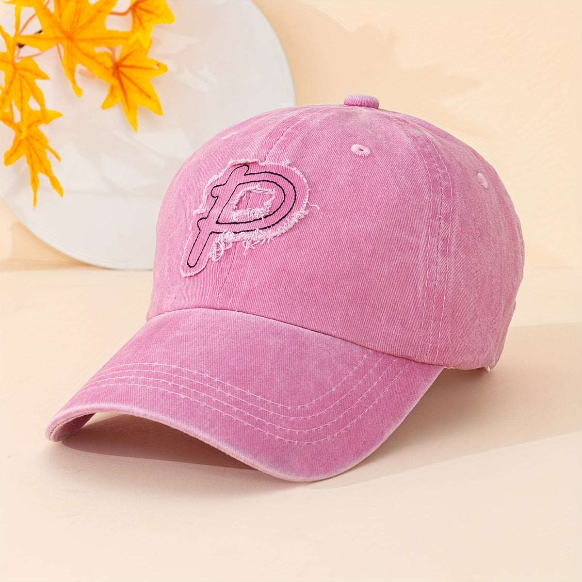 Patch Baseball Cap Solid Washed Distressed Dad Hats Lightweight Adjustable Gol