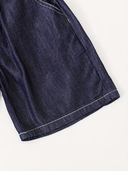 Girls Soft & Thin Denim Shorts Elastic High Waist Summer Style