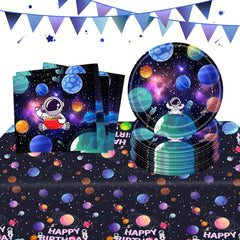 41pcs Birthday Party Table Decorations Including Table Cloth Napkins Plates