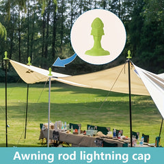 4pcs Camping Canopy Pole Anti-lightning Cap Outdoor Tent Protection