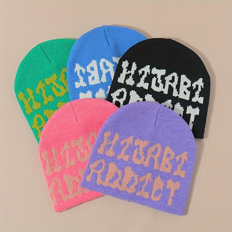 Y2K Multicolor Letter Woolen Hat Street Style