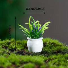 7pcs Mini Succulent Plants for DIY Doll House Fairy Garden Micro Landscaping