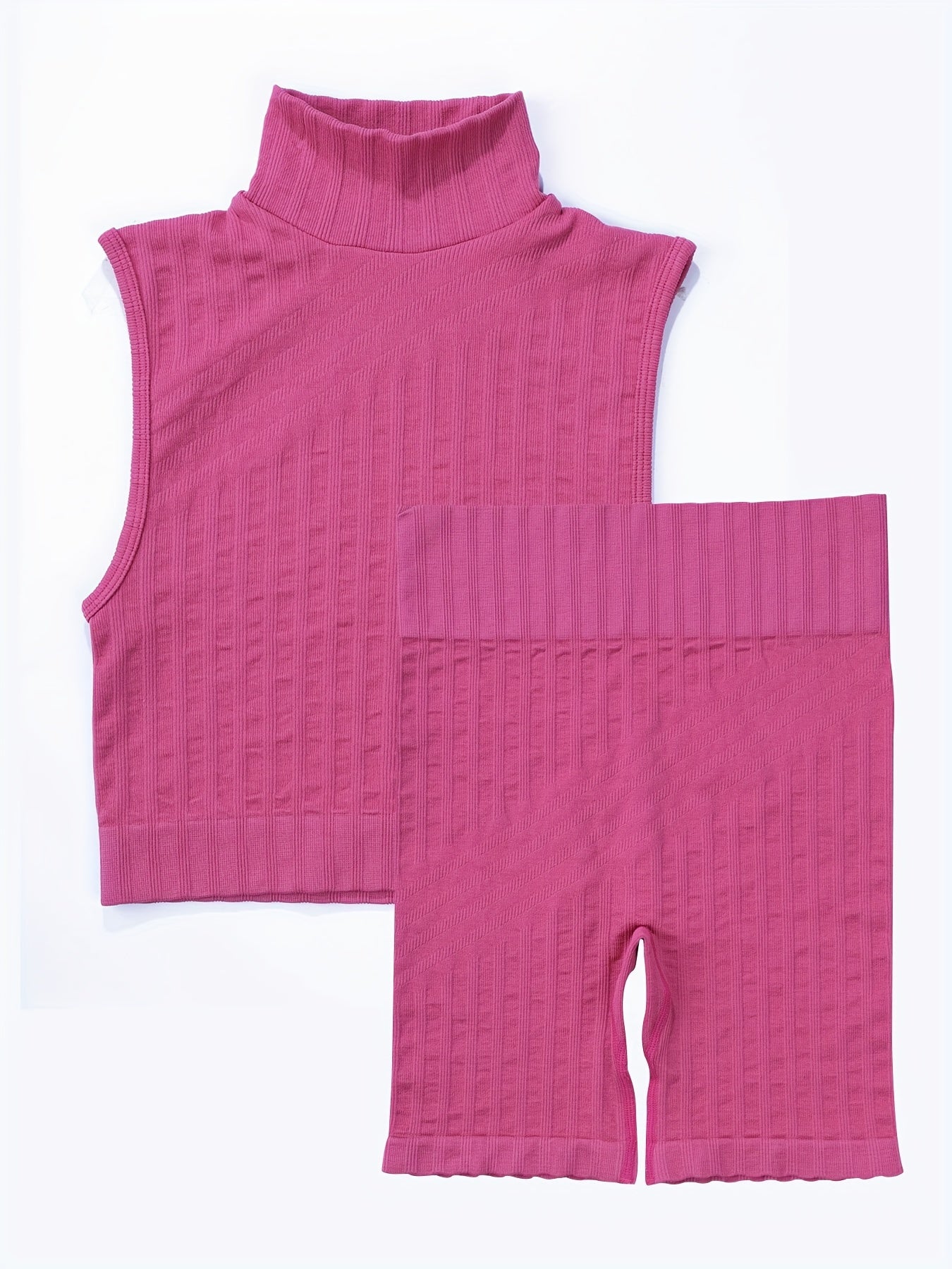2pc Yoga Tank Top & High Stretch Shorts Set Women's Activewear