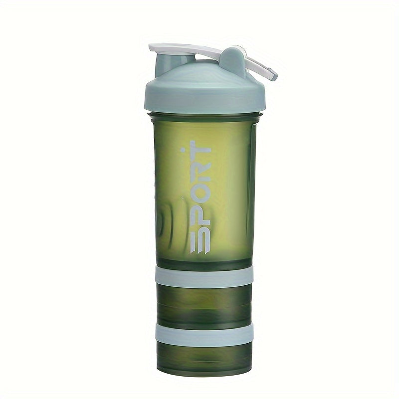 473ml Protein Shaker Bottle with 2 Compartment Boxes & Stirring Ball