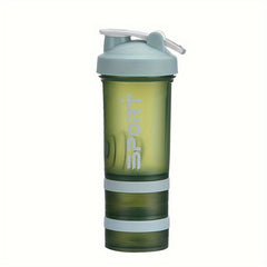473ml Protein Shaker Bottle with 2 Compartment Boxes & Stirring Ball