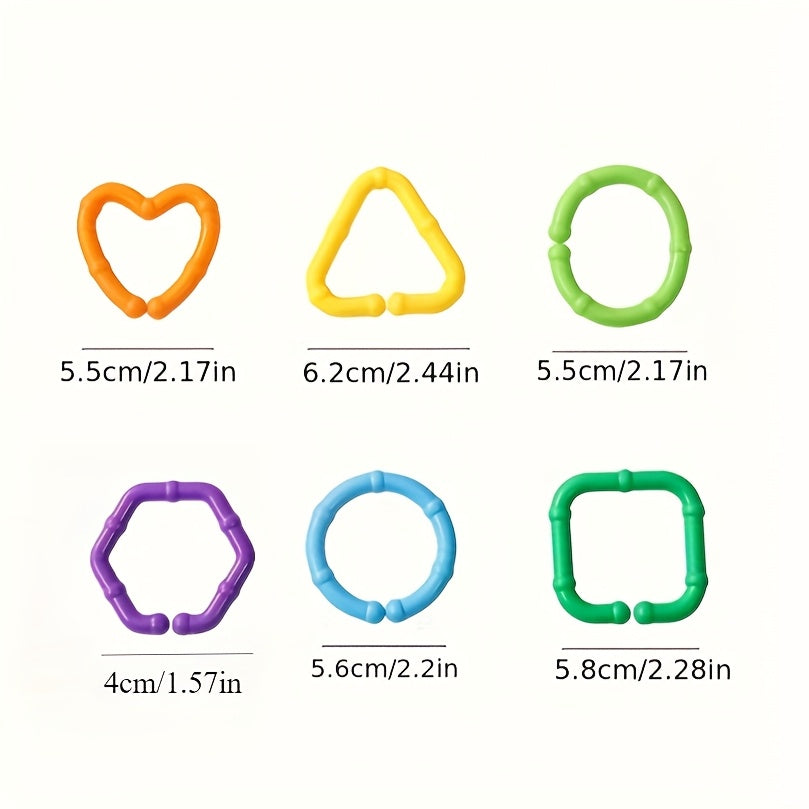 Colorful Geometric Plastic Baby Toys Set - Early Childhood Educational Grasping