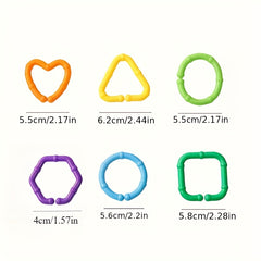 Colorful Geometric Plastic Baby Toys Set - Early Childhood Educational Grasping