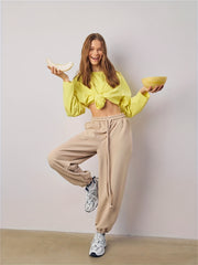 Women's Soft Elastic Waist Loose Jogger Sweatpants