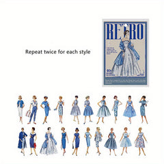 40pcs Nostalgic Characters Stickers Scrapbooking Label Art Journal Planner