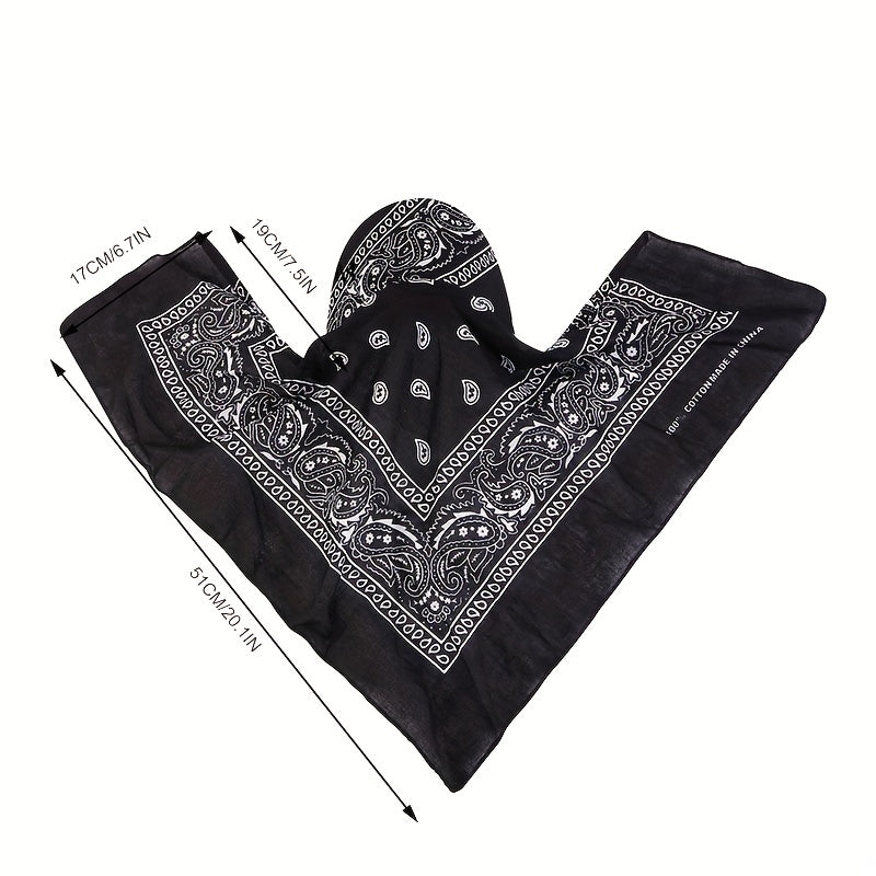 Paisley Print Sun Hat Bandana Head Scarf Hat Anti UV Summer Visor