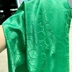 Green Jacquard Satin Fabric Dress Shirt Cheongsam Pajamas Fabric