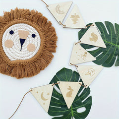 Wooden Sleeping Bag Wall Boho Decor Reusable Eco Friendly Banner Nursery