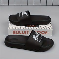 Men's Non Slip Lightweight Slides Open Toe Quick Dry Slippers